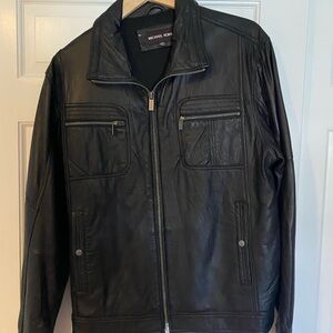 Michael Kors Men’s Black Leather Jacket